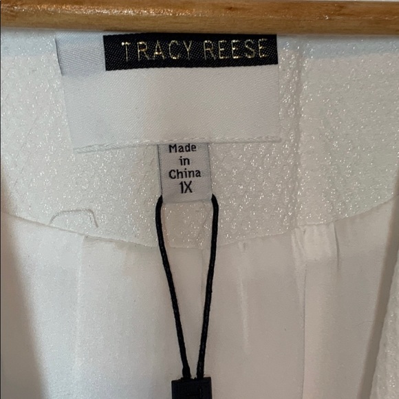 Tracy Reese Plus Size White Blazer - Picture 6 of 8